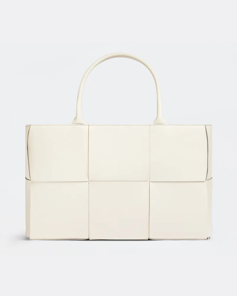 Bottega Veneta Mittelgrosse Arco Tote Henkeltasche White