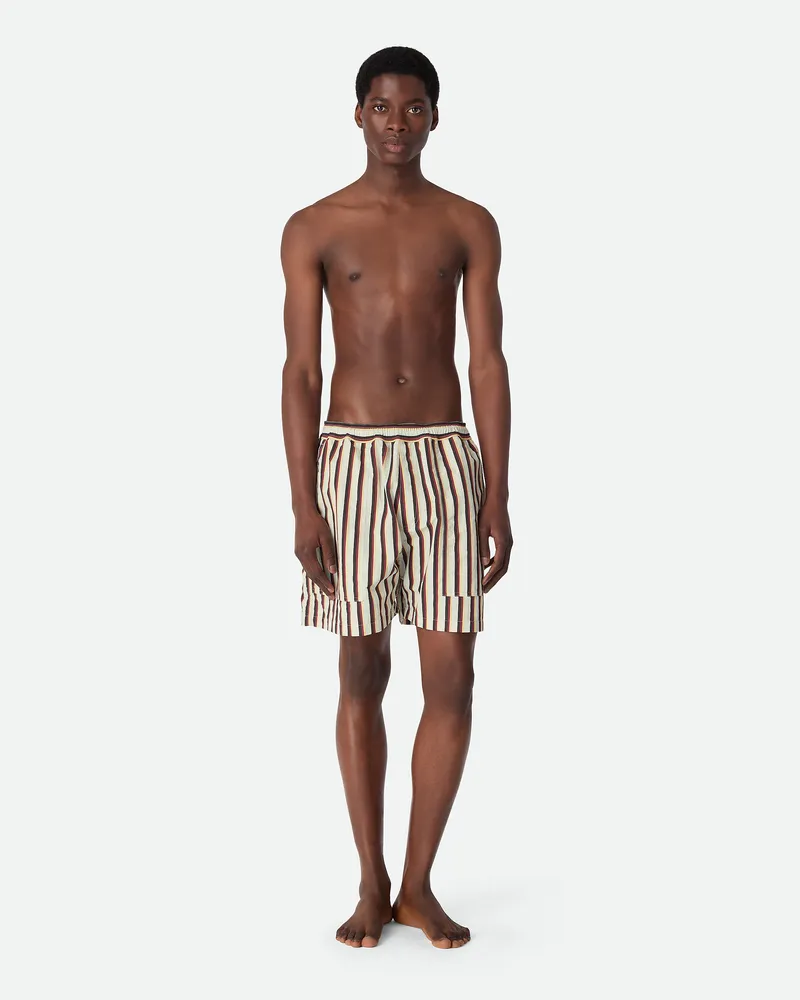 Bottega Veneta Gestreifte Badeshorts Aus Nylon - Mehrfarbig - Herren 100 % Polyamid Mehrfarbig