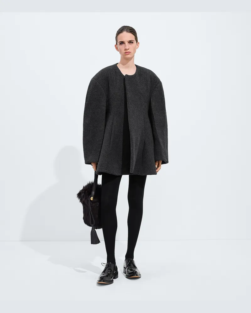 Bottega Veneta Leggings aus gerippter Wolle-Schwarz - Damen Schwarz
