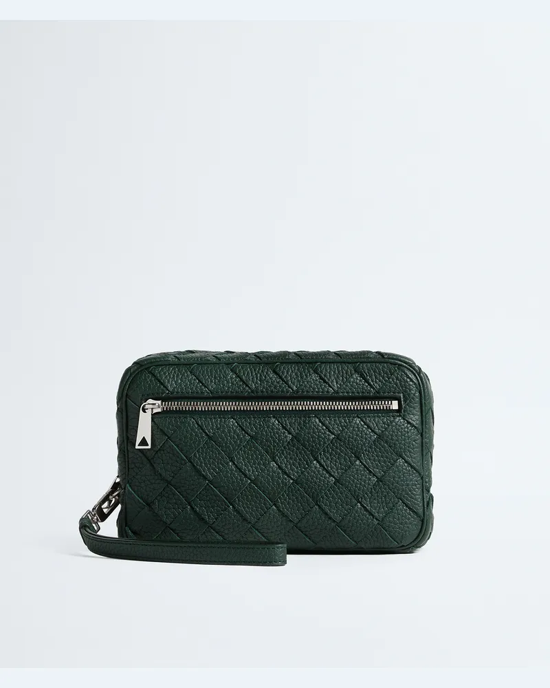 Bottega Veneta Kleine Intrecciato Pouch Mit Handgelenkschlaufe - Grün - Herren Grün