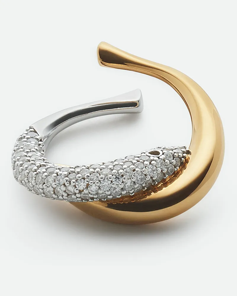 Bottega Veneta Sardine Ring - Weiss - Damen - 15 - 60% Sterlingsilber & 40% Cubic Zirkonia Weiss