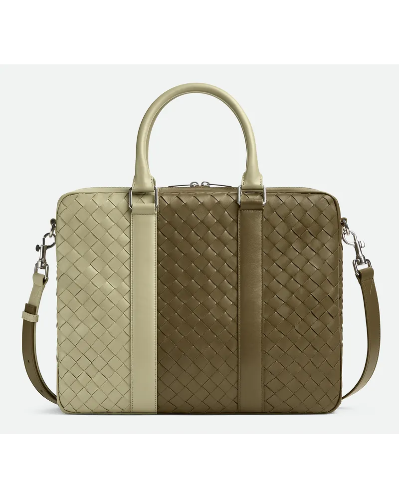 Bottega Veneta Intrecciato Aktentasche Mud