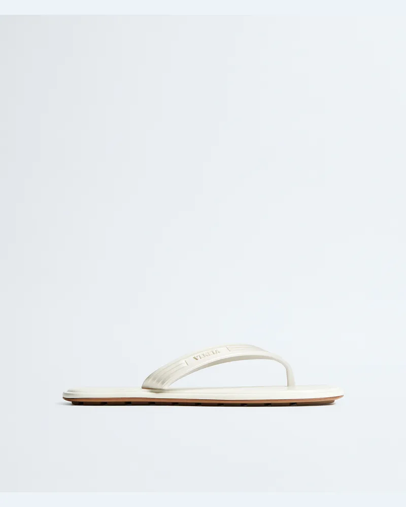 Bottega Veneta Flache Sampieri Zehenstegsandale - Weiss - Damen 100% Thermoplastisches Polyurethan Weiss