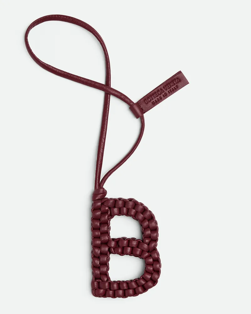 Bottega Veneta Buchstabe B-charm - Bordeaux - Herren - 100 % Lammleder Bordeaux