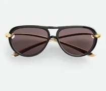 Knot Aviator Sonnenbrille-Schwarz - Unisex