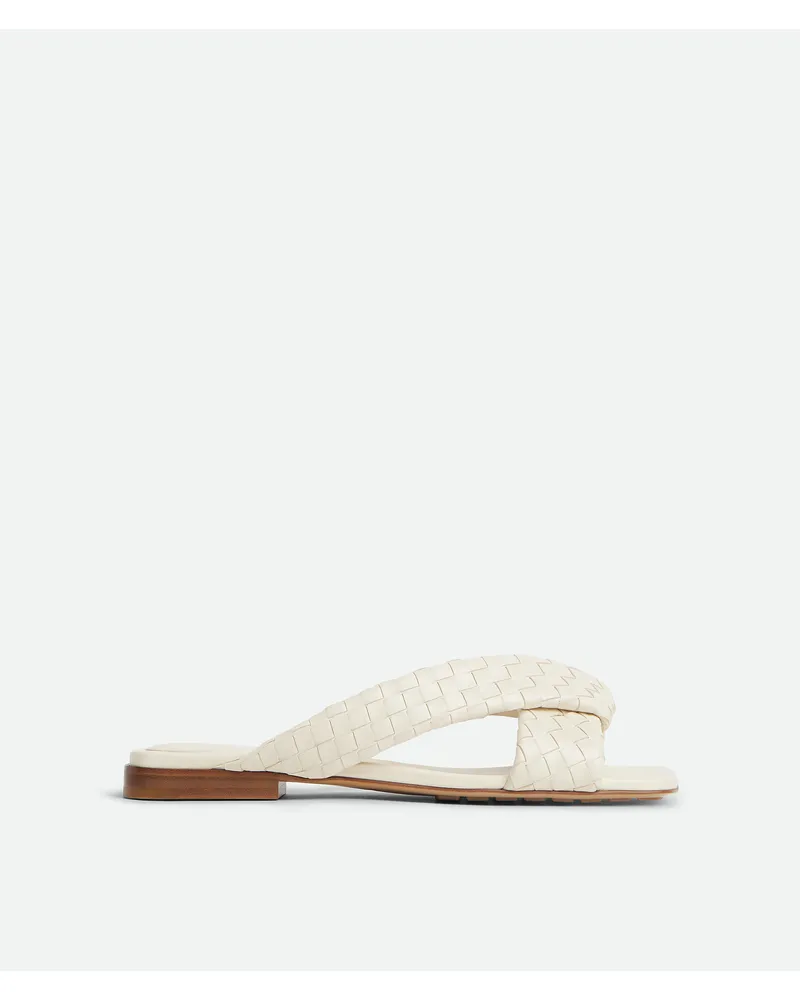 Bottega Veneta Flache Riva Mules - Weiss - Damen 100 % Lammleder Weiss
