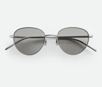 Intrecciato Panthos Sonnenbrille-Silber - Unisex