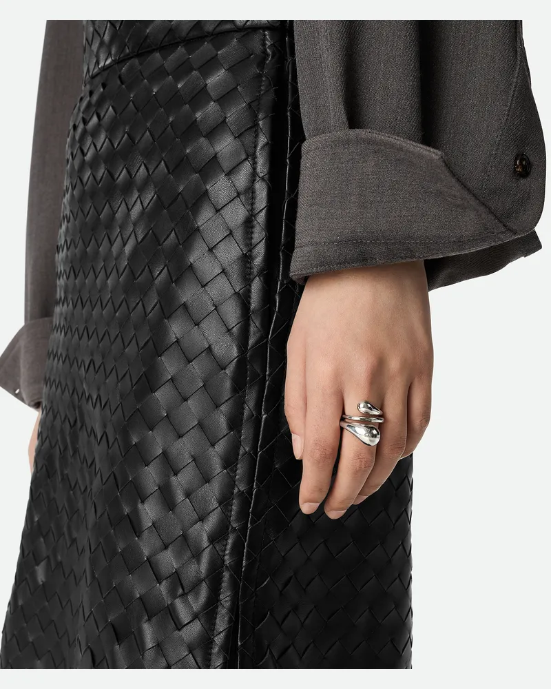 Bottega Veneta Drop Ring Silver