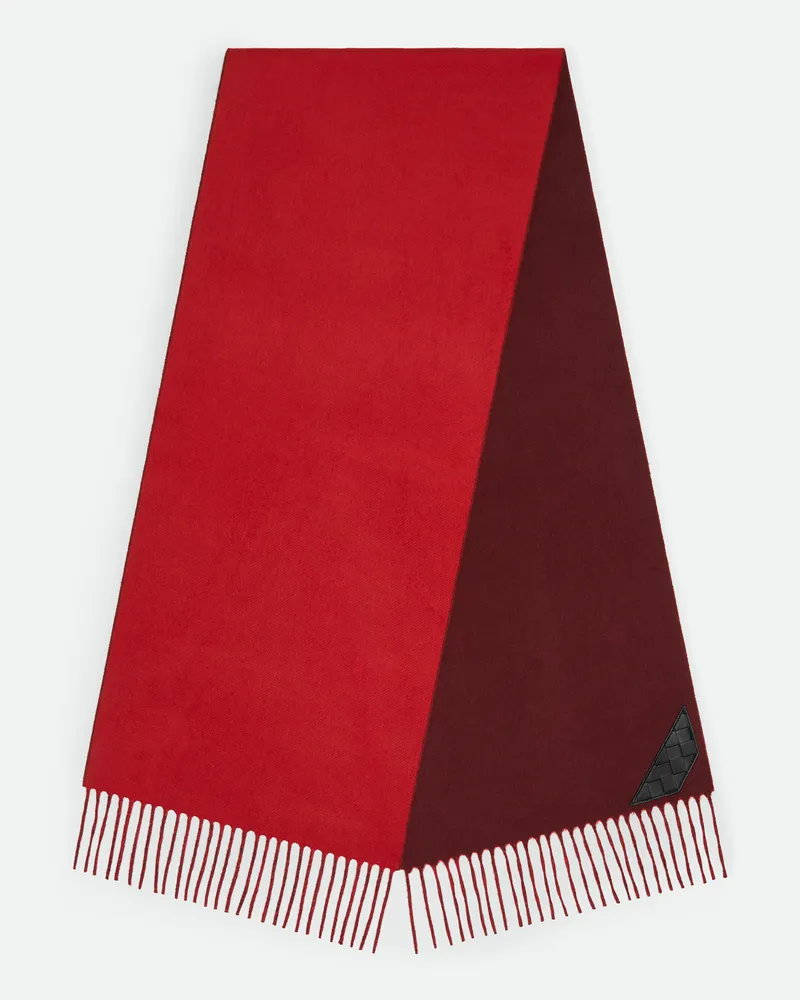 Bottega Veneta Zweifarbiger Kaschmirschal Bordeaux