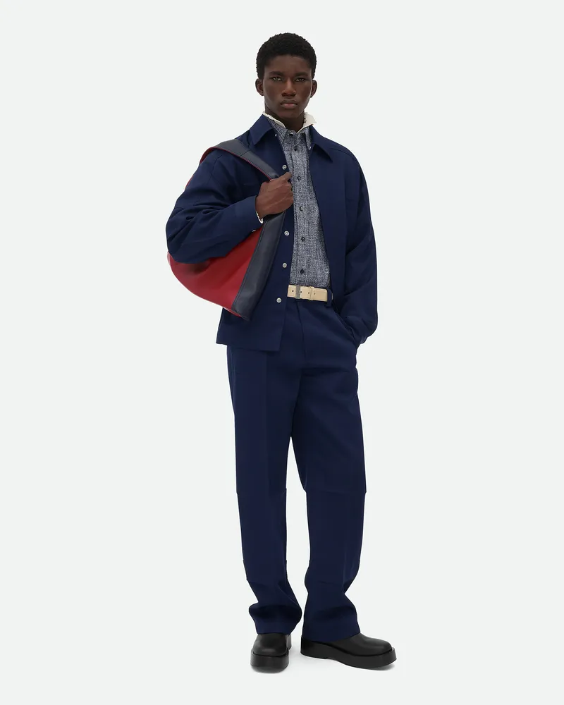 Bottega Veneta Blouson Aus Grain-de-poudre-wolle - Blau - Herren Wolle Blau