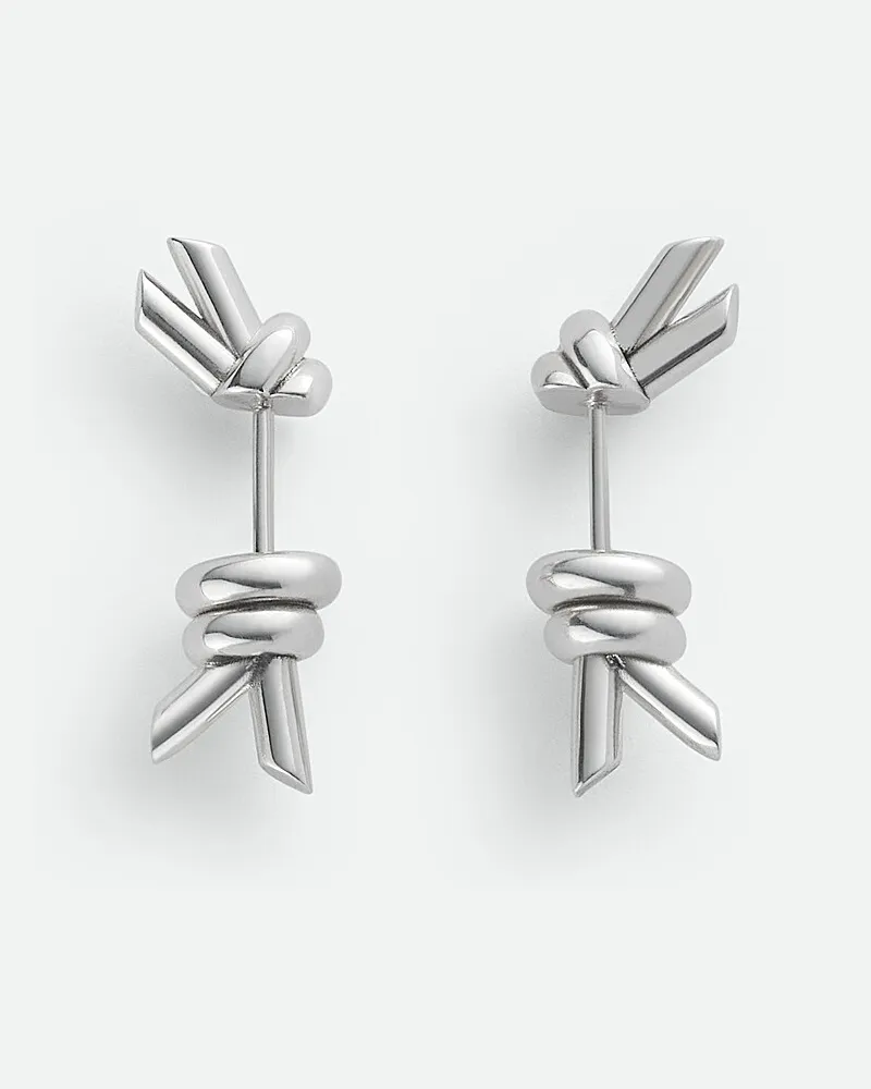 Bottega Veneta Knot Ohrstecker Silver