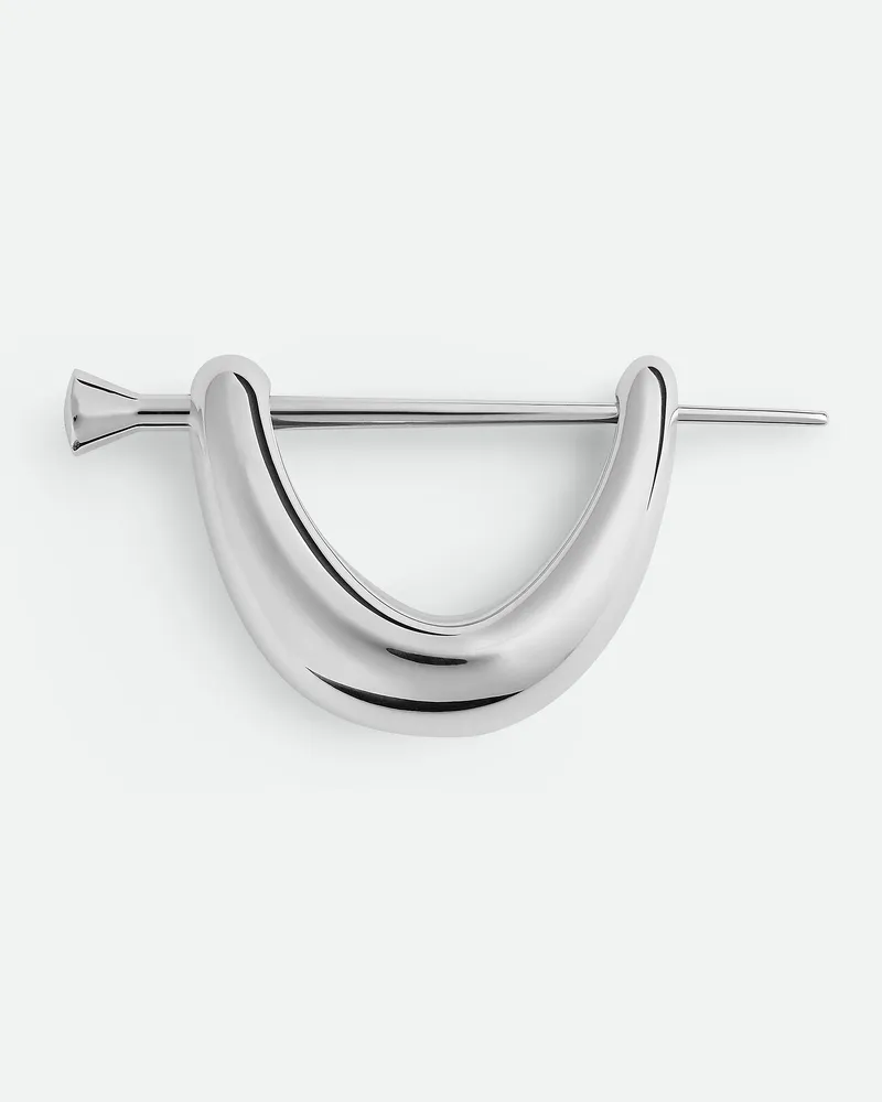Bottega Veneta Ellipse Haarspange Silver