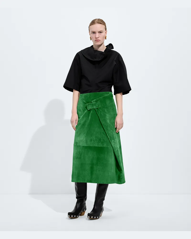 Bottega Veneta Rock aus Wildleder-Grün - Damen Grün