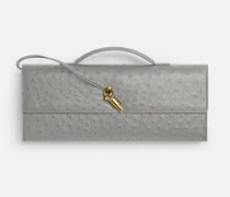 Andiamo Clutch-Grau & Silberfarben - Damen