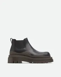 Bottega Veneta Tire Ankle Chelsea Boot Black