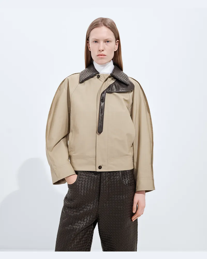 Bottega Veneta Blouson Aus Baumwolle - Beige - Damen 100 % Baumwolle Beige