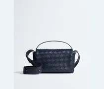 Intrecciato Mini-Tasche mit Überschlag-Blau - Herren
