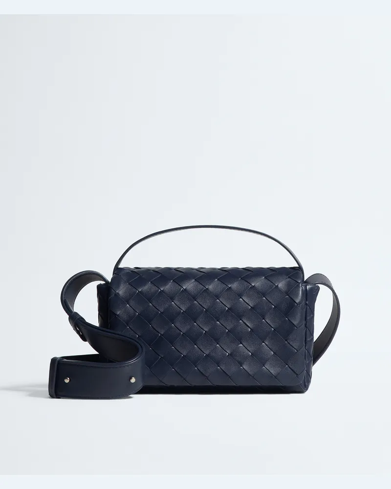 Bottega Veneta Intrecciato Mini-Tasche mit Überschlag-Blau - Herren Blau