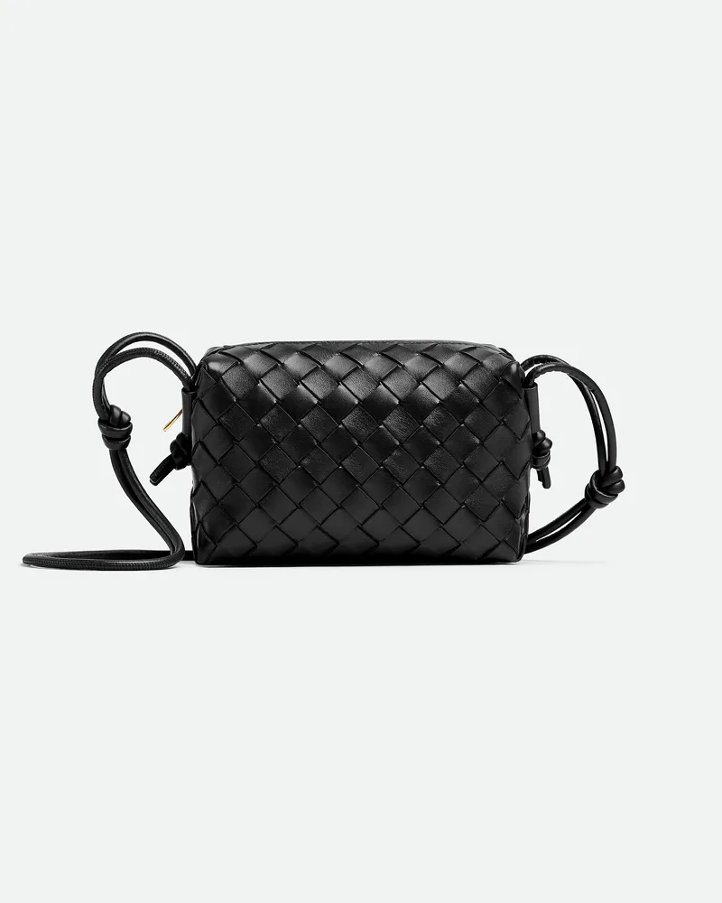 Bottega Veneta Mini Loop Kameratasche - Schwarz - Damen - 100 % Lammleder Schwarz