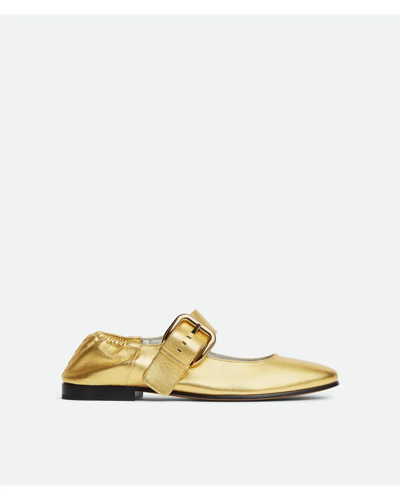 Bottega Veneta Amy Mary-jane Ballerinas - Gold - Damen 100 % Lammleder Gold