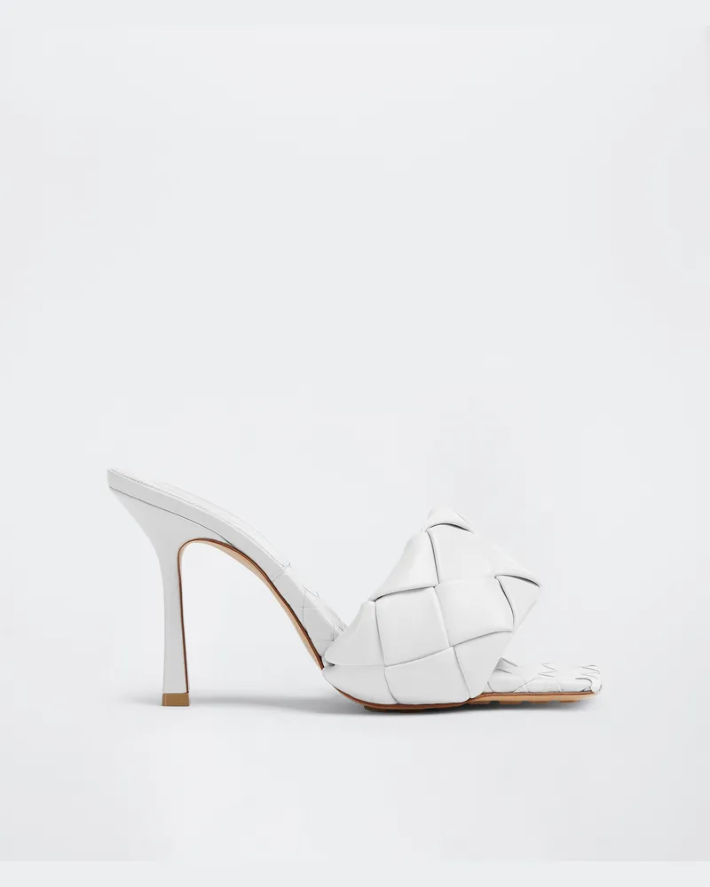 Bottega Veneta Lido Mules - Weiss - Damen 100 % Lammleder Weiss