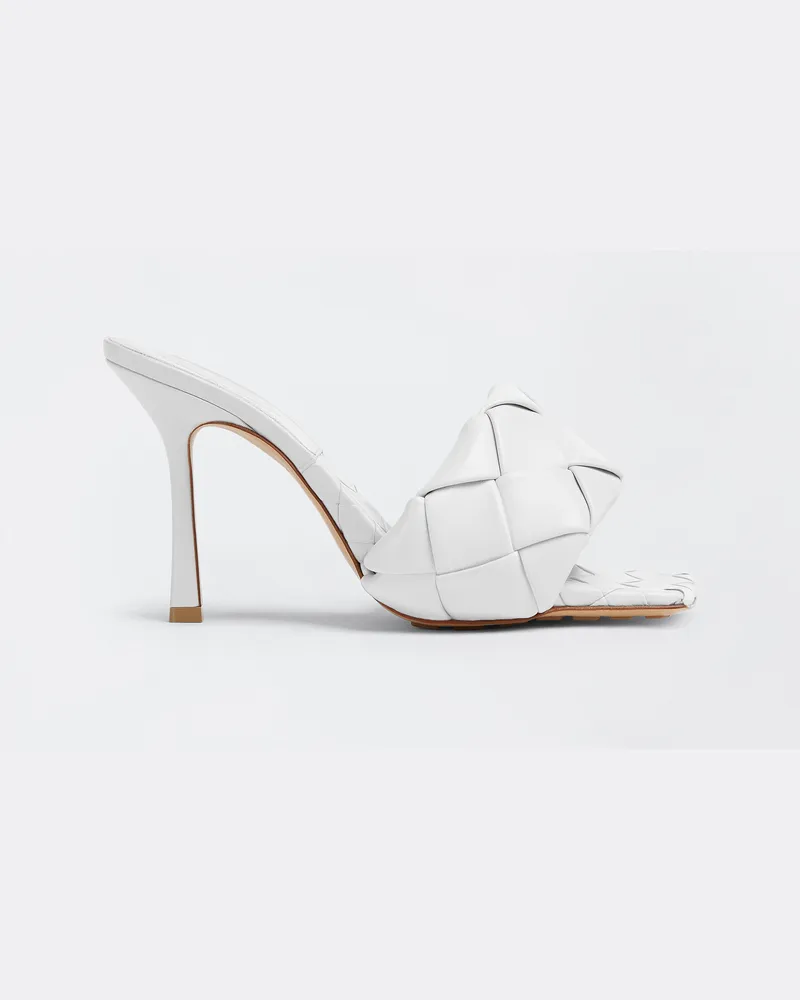 Bottega Veneta Lido Mules - Weiss - Damen 100 % Lammleder Weiss