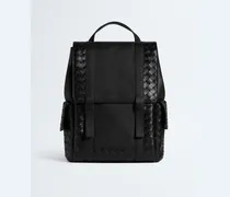Intrecciato Back To School Rucksack-Schwarz - Herren
