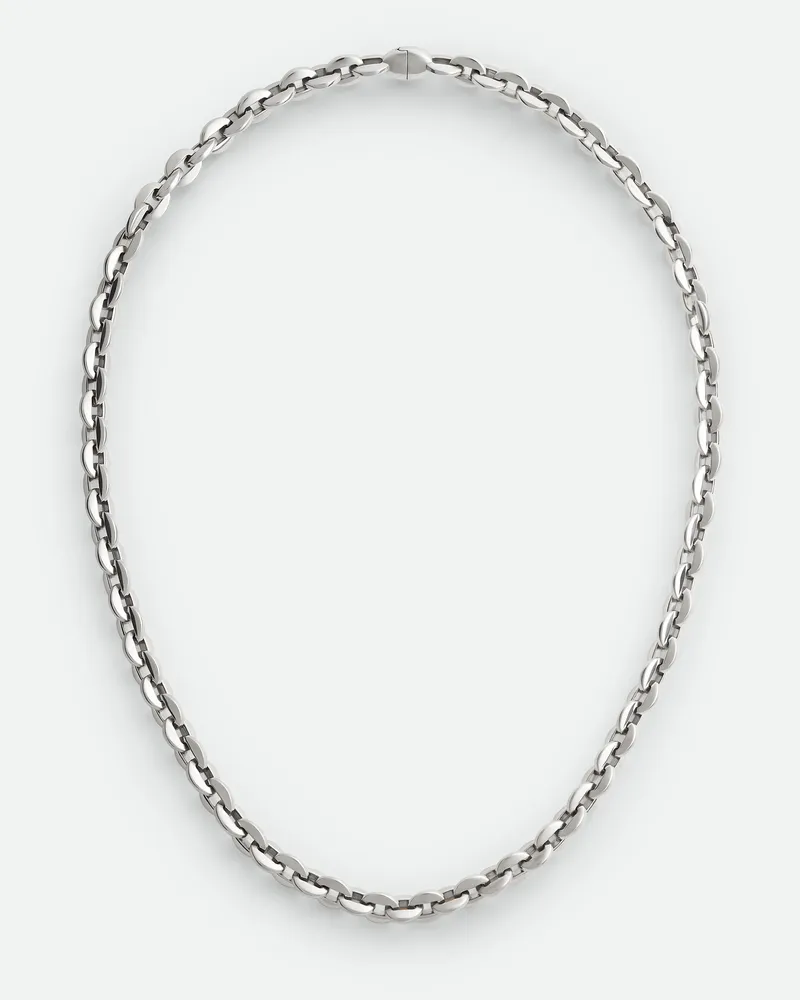 Bottega Veneta Shape Chain Halskette Silver