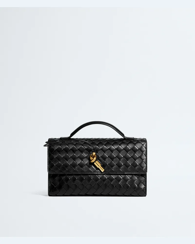 Bottega Veneta Andiamo Clutch 25-Schwarz - Damen Schwarz