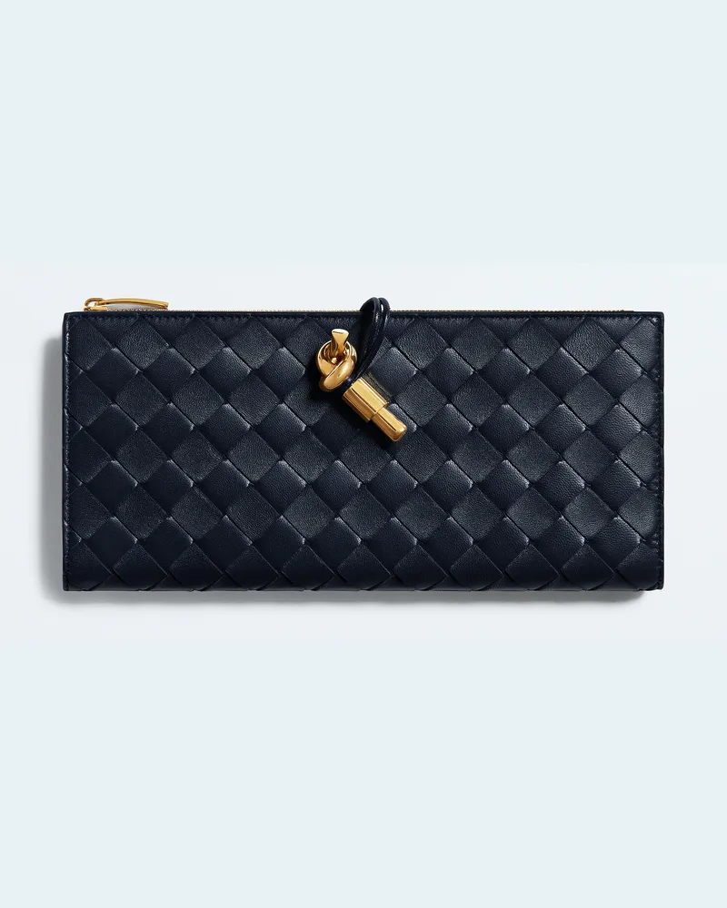 Bottega Veneta Andiamo Organizer-Geldbörse-Blau - Damen Blau
