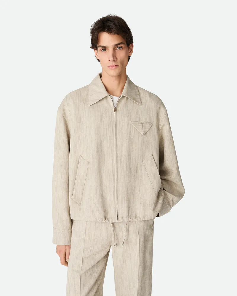 Bottega Veneta Kimono-blouson Aus Viskose Und Seide Grey