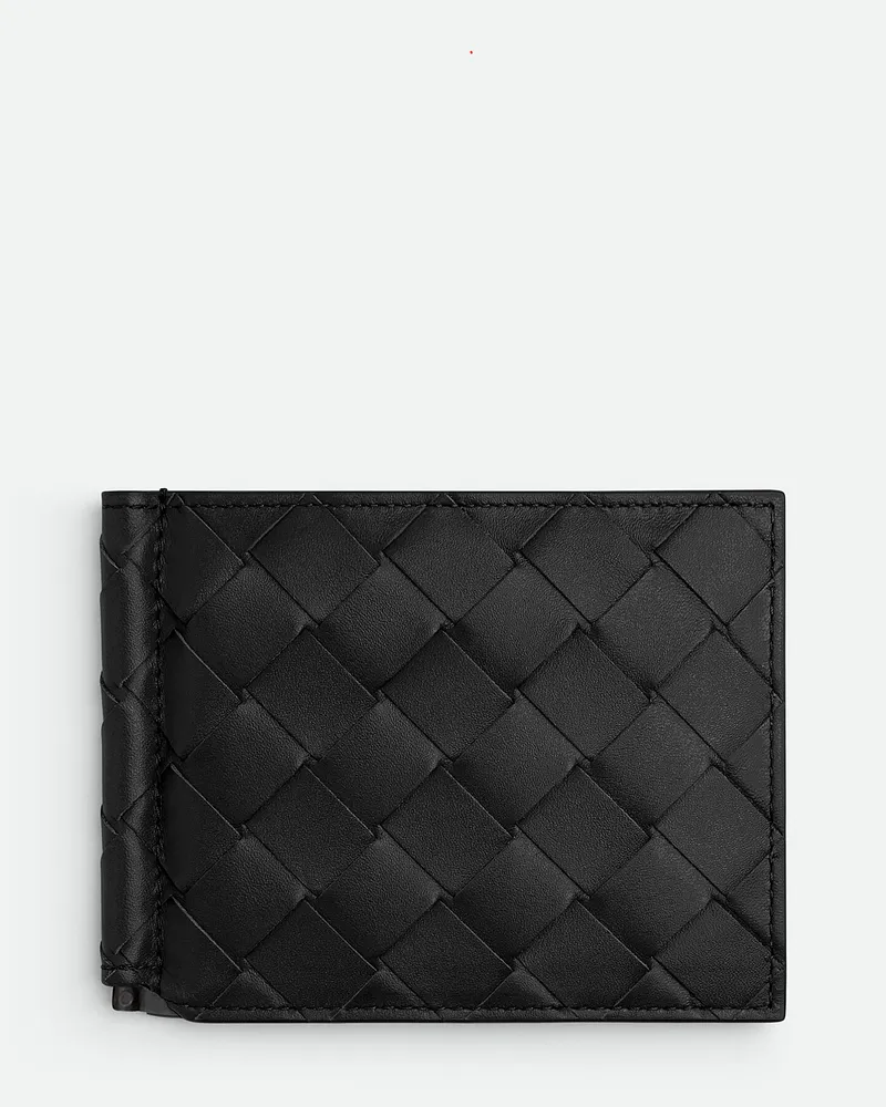 Bottega Veneta Intrecciato Portemonnaie Mit Geldscheinklammer - Schwarz - Herren - Kalbsleder Schwarz