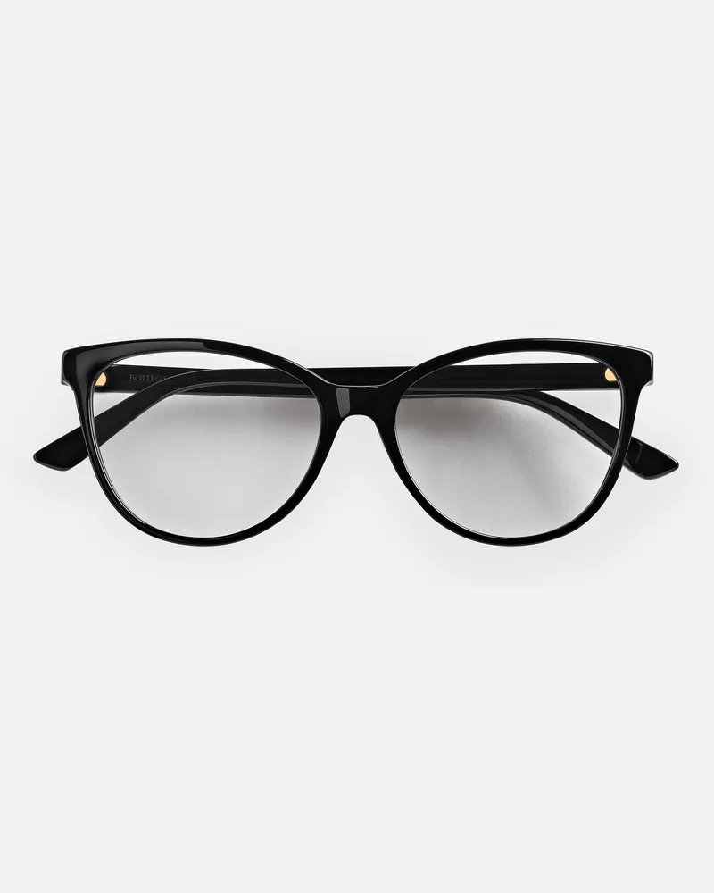 Bottega Veneta Classic Brille In Cat-eye-form - Schwarz - Unisex Schwarz