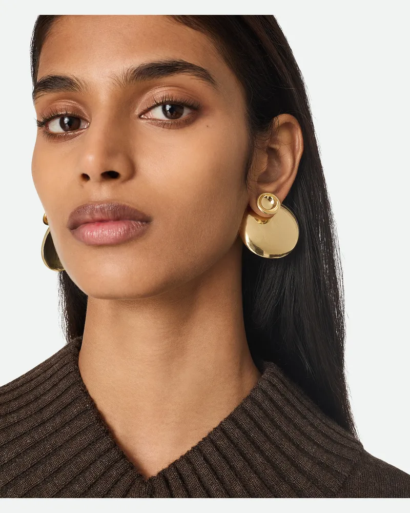 Bottega Veneta Große Konkave Ohrringe - Gold - Damen Gold