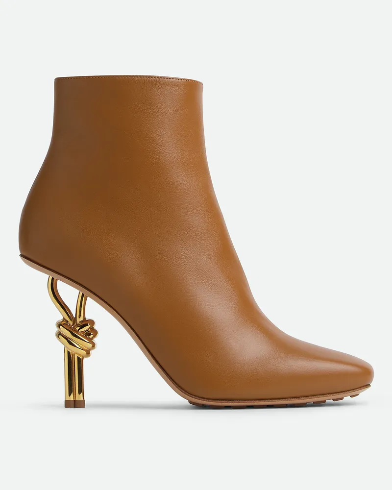 Bottega Veneta Knot Stiefelette - Braun - Damen 100 % Kalbsleder Braun