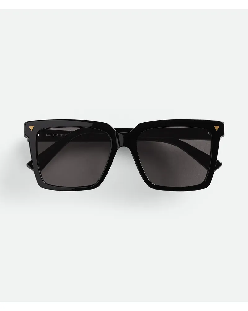 Bottega Veneta Soft Eckige Sonnenbrille Aus Recyceltem Azetat-Schwarz - Damen Schwarz