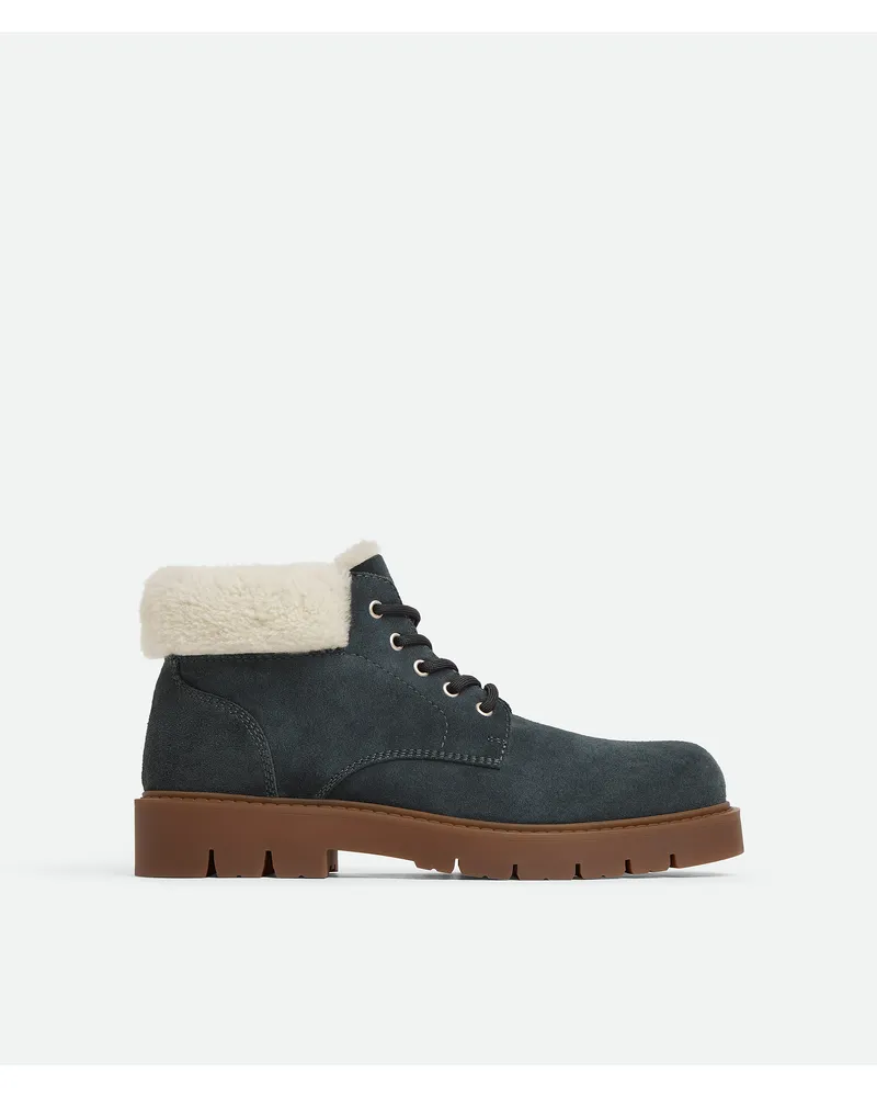 Bottega Veneta Haddock Kurzstiefel - Blau - Herren 80 % Kalbsleder & 20 % Merino-Shearling Blau