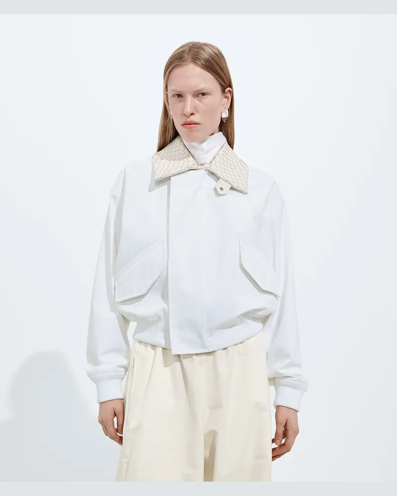 Bottega Veneta Blouson aus Baumwolle-Weiss - Damen Weiss