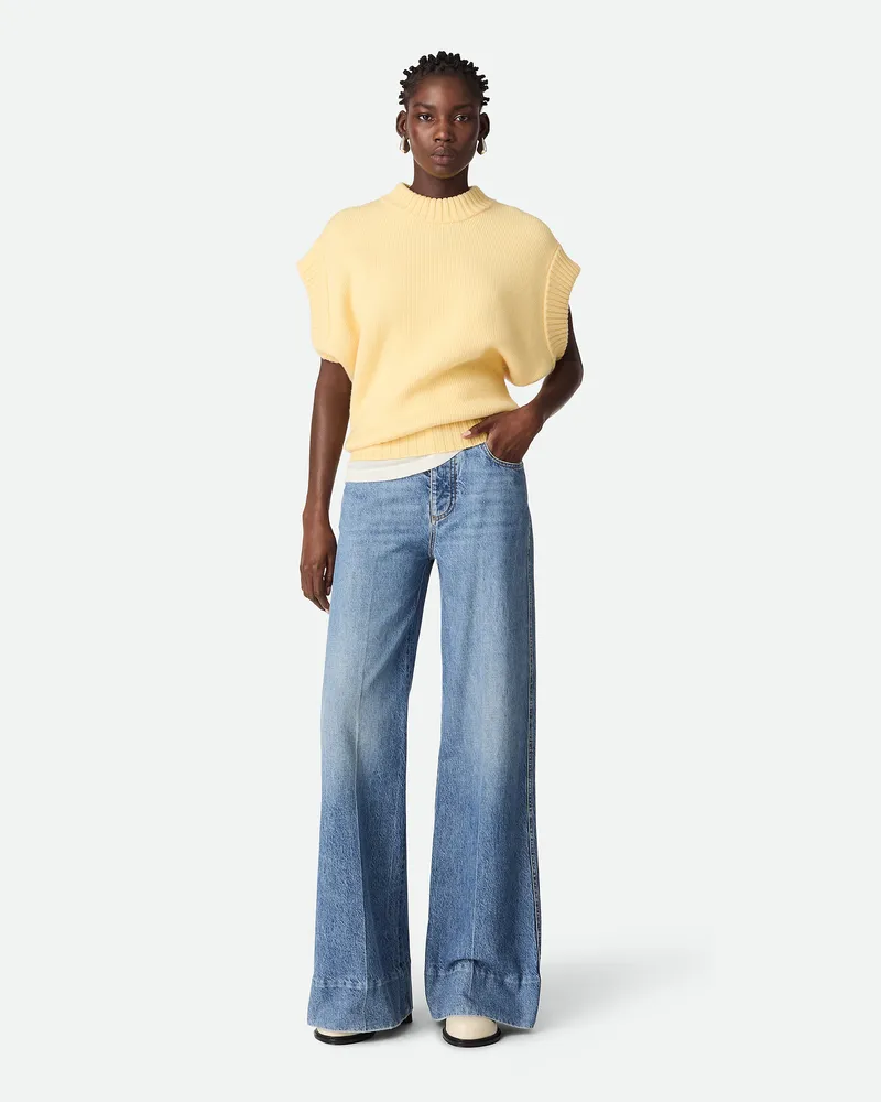 Bottega Veneta Vintage Indigo Palazzojeans Mid