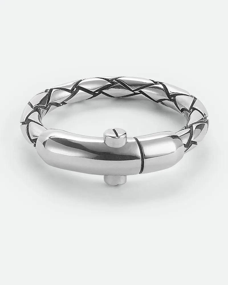 Bottega Veneta Intreccio Ring Silver