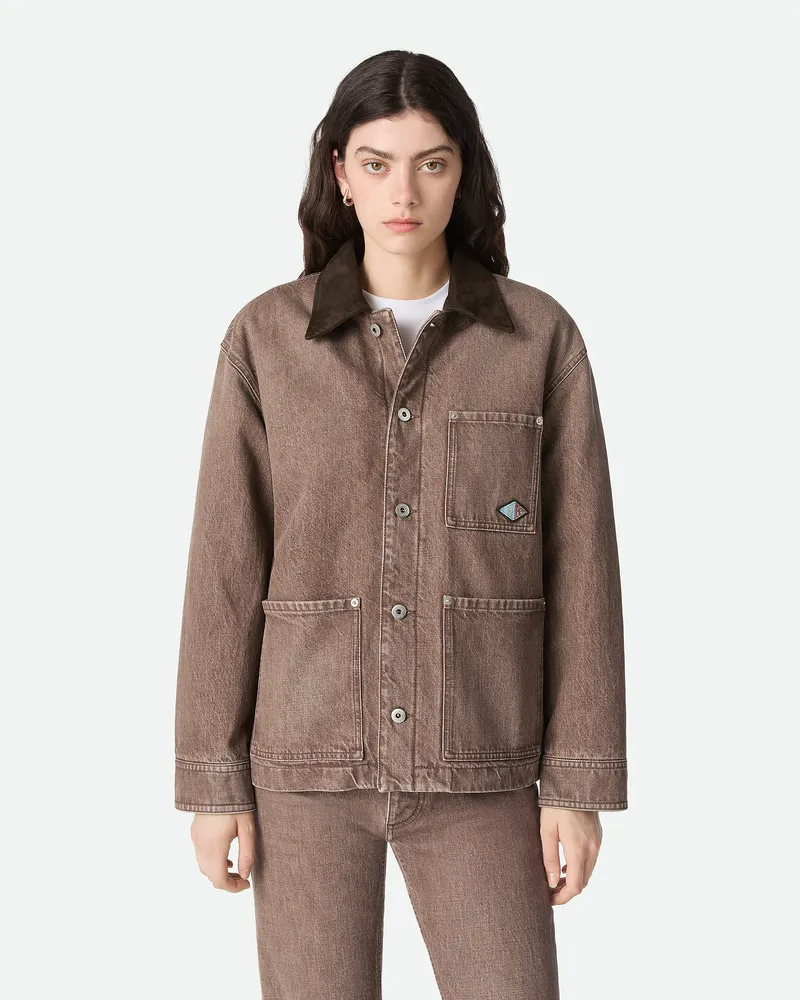 Bottega Veneta Denimjacke In Brown Brown