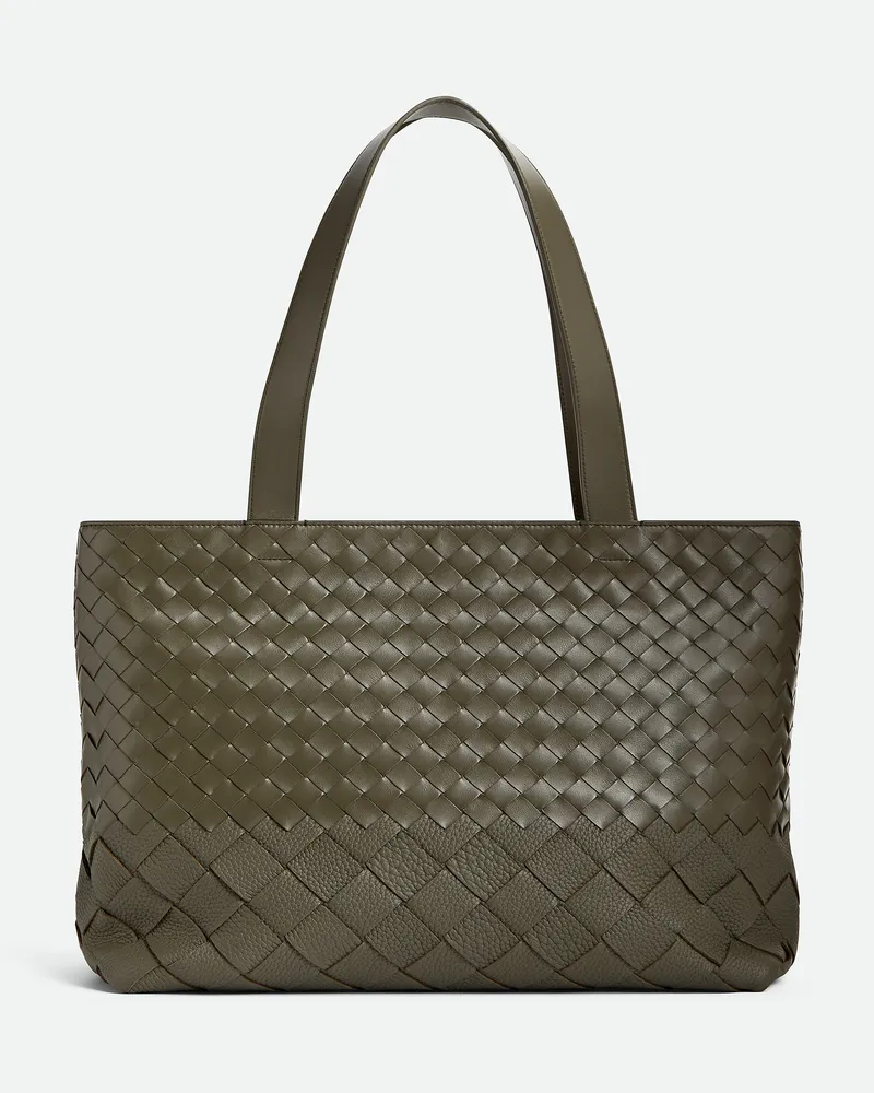 Bottega Veneta Kleine Intrecciato Tote Mit Zip Cypress