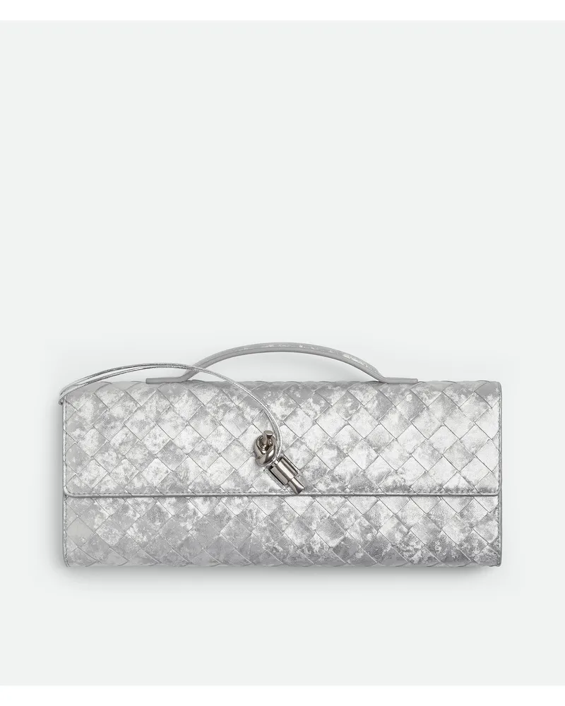 Bottega Veneta Andiamo Clutch - Silber - Damen - 100% Lammleder Silber