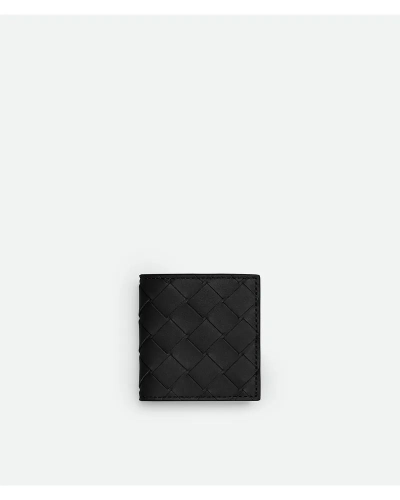 Bottega Veneta Gefaltete Intrecciato Geldbörse - Schwarz - Herren - 100% Kalbsleder Schwarz
