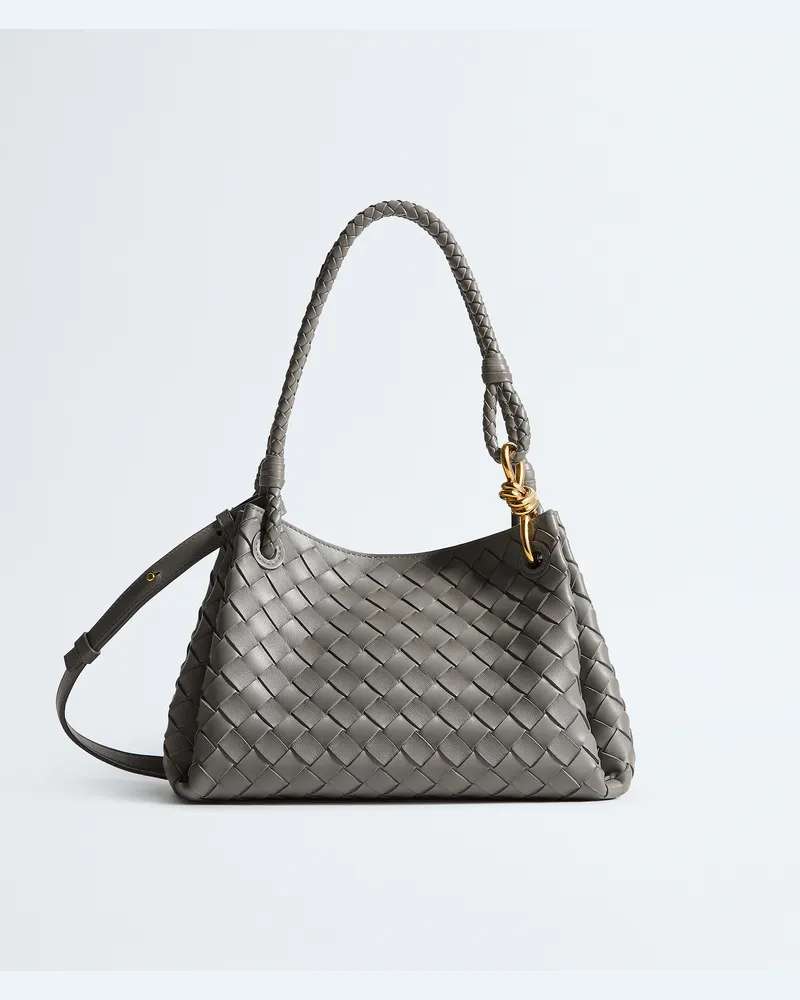 Bottega Veneta Parachute - Grau & Silberfarben - Damen - 100 % Lammleder Grau