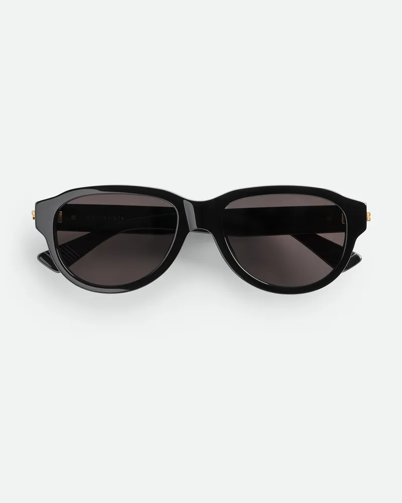 Bottega Veneta Classic Sonnenbrille In Pilotenform - Schwarz - Unisex - 100 % Recyceltes Azetat Schwarz