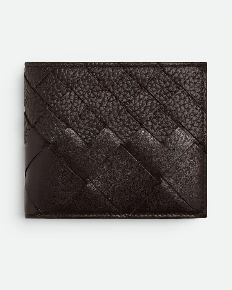 Bottega Veneta Intrecciato Bi-fold Portemonnaie Mit Münzfach - Braun - Herren - 100 % Kalbsleder Braun
