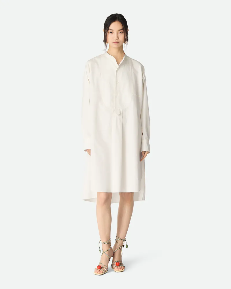 Bottega Veneta Hemd Aus Kompakter Baumwolle Chalk