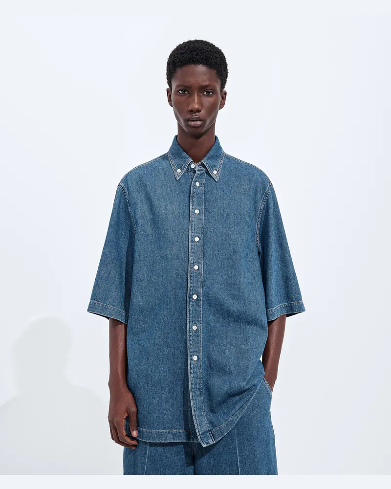 Bottega Veneta Denim-Hemd in Atlantic Blue-Blau - Herren Blau