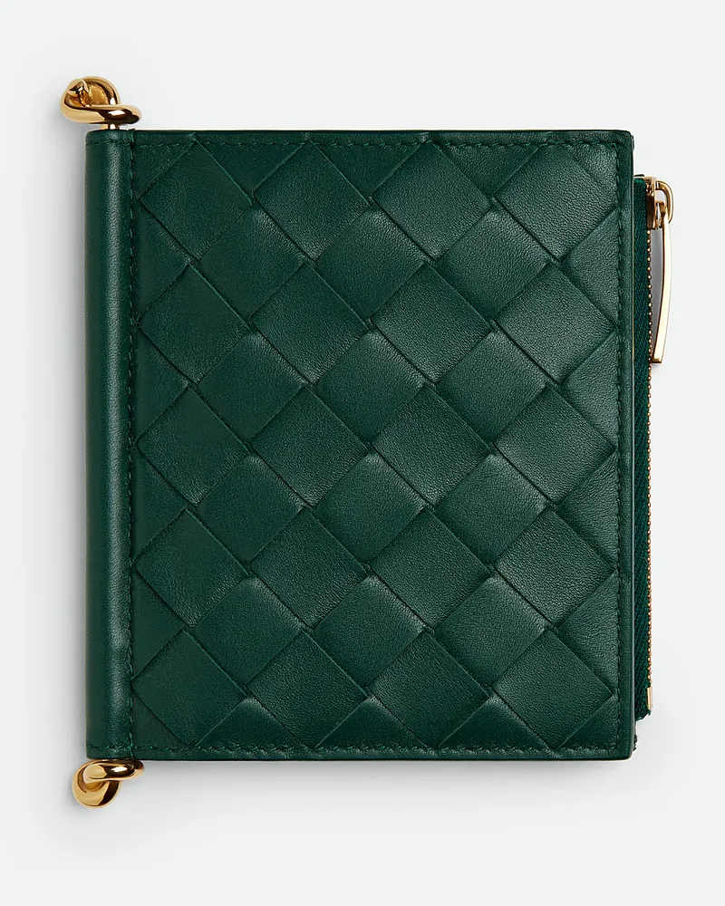 Bottega Veneta Kleines Solstice Bi-fold Portemonnaie - Grün - Damen - 100% Kalbsleder Grün
